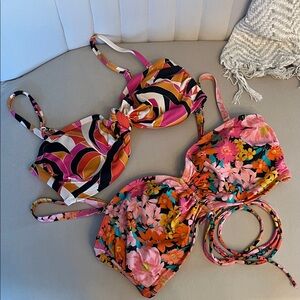 Shade & Shore Bundle Multicolor Floral and Abstract Bikinis NWOT